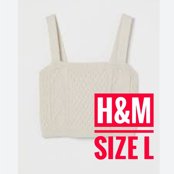 H&M Tops - 🗽H&M Beige Cable Knit Tank | Size :L